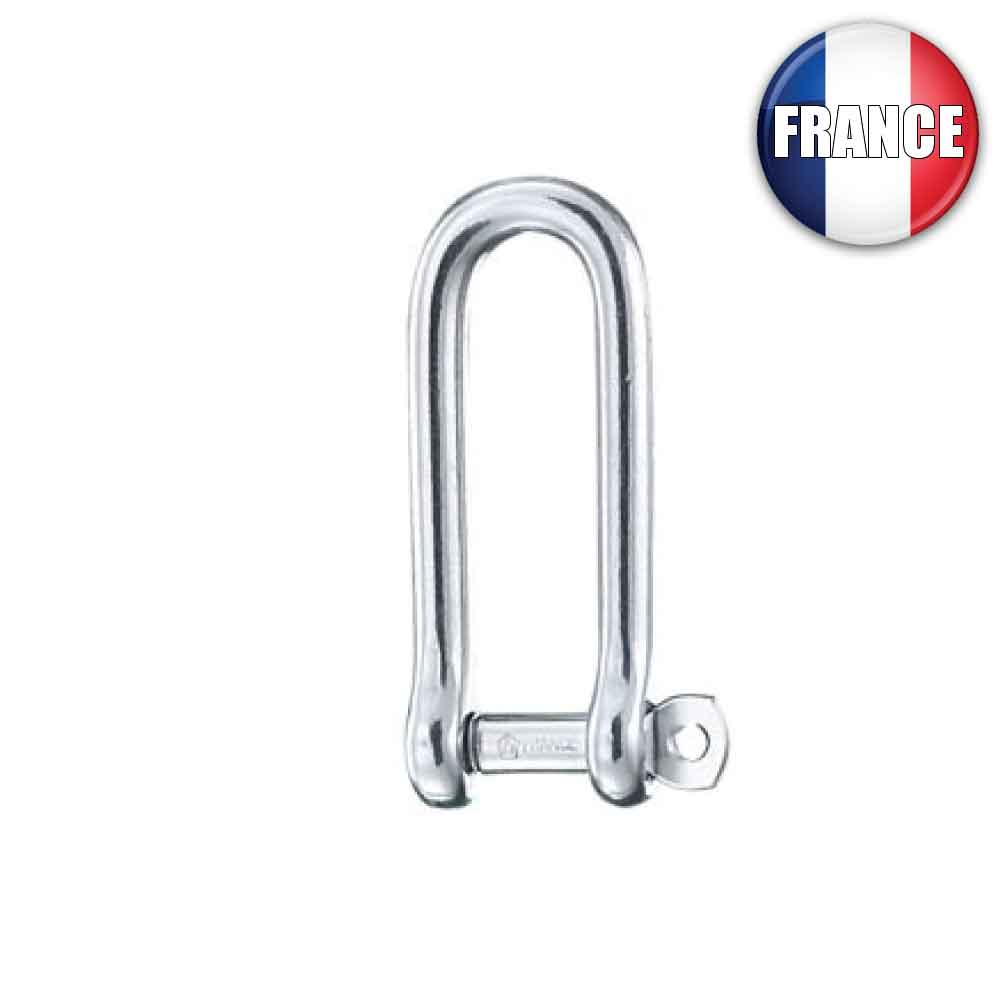 Manille longue inox axe imperdable